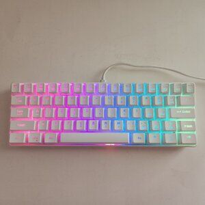 63 Key RGB Lighting Backlit Color Changing Gaming Keyboard *AS IS*